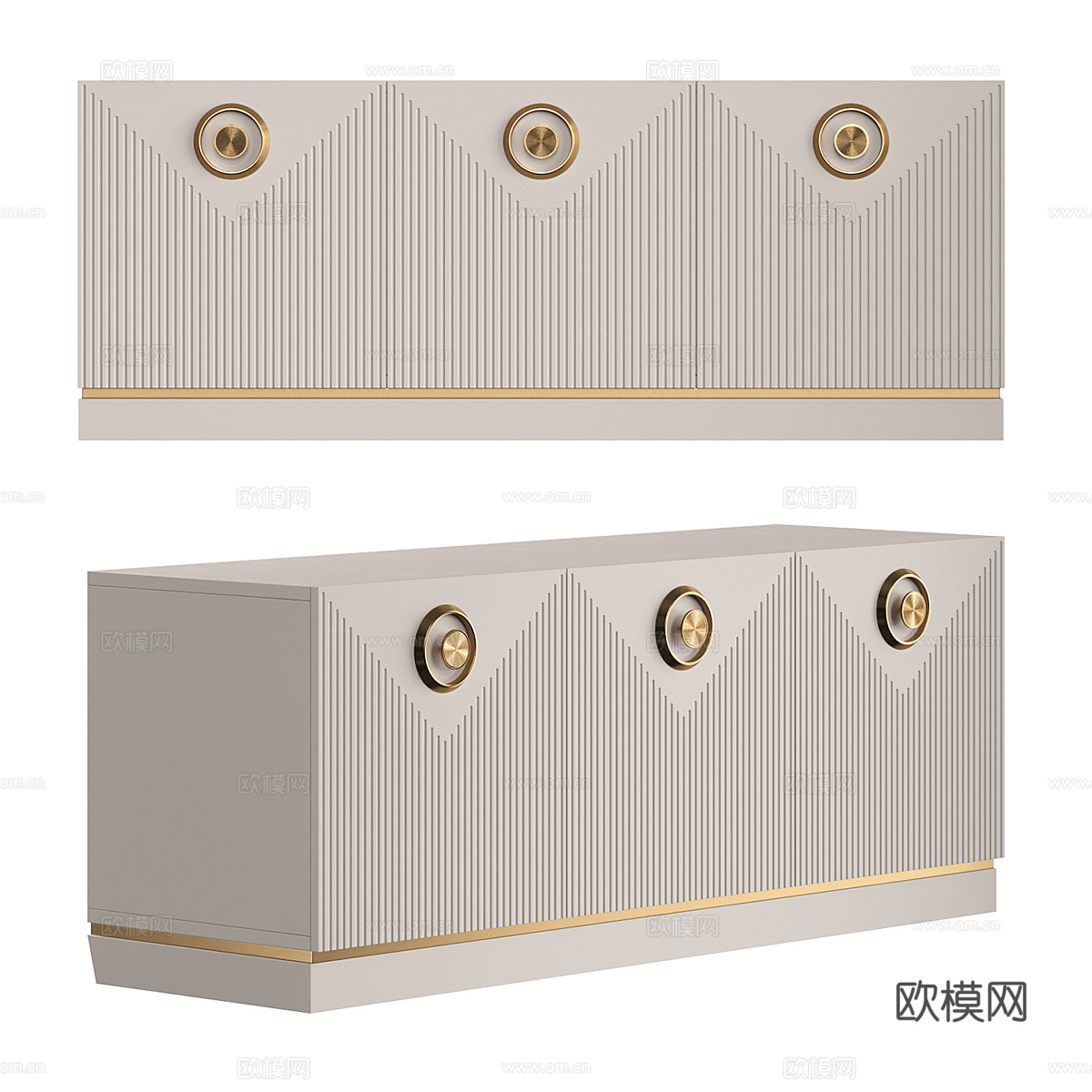新中式轻奢 Capri Courage 电视柜3d模型