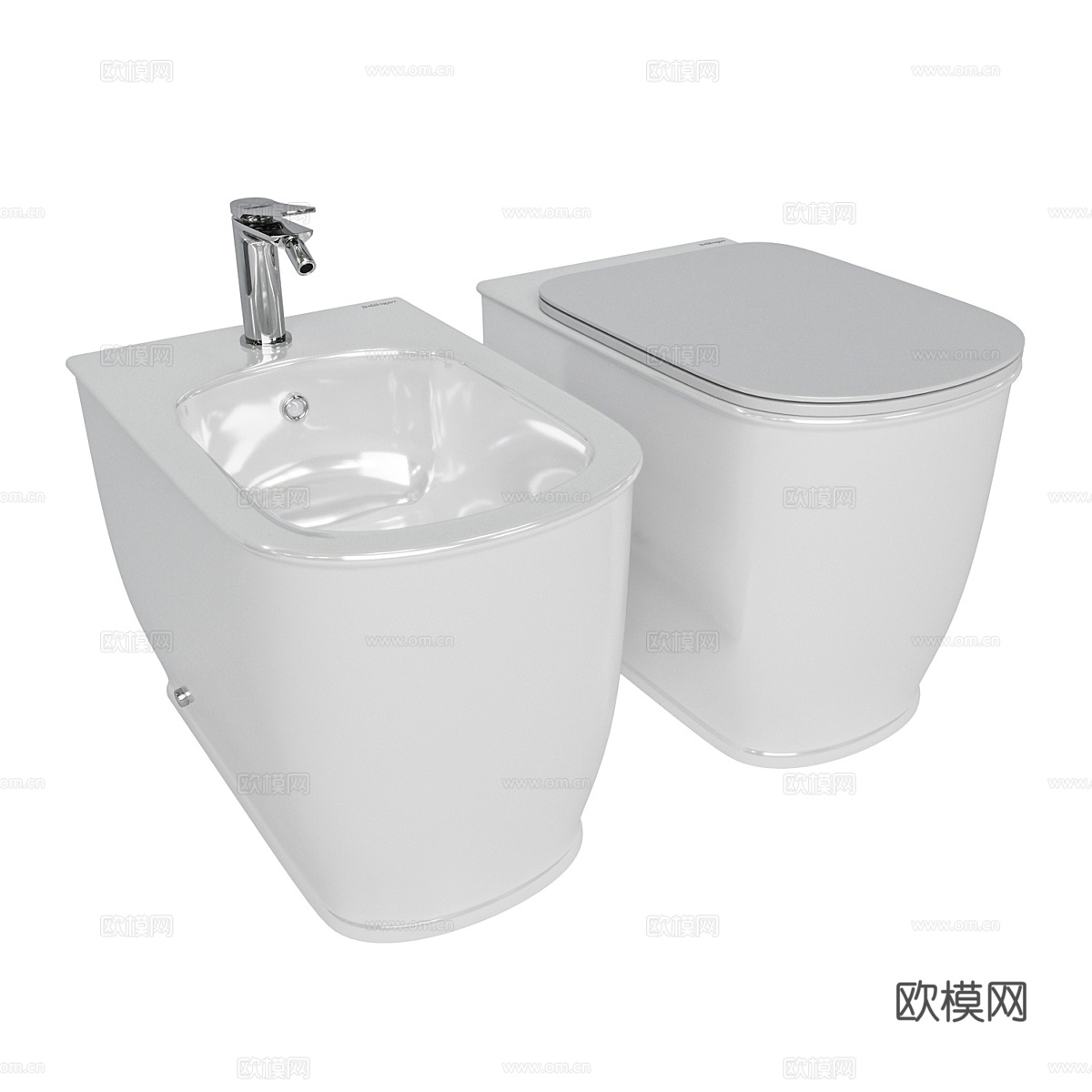 马桶 坐浴盆3d模型