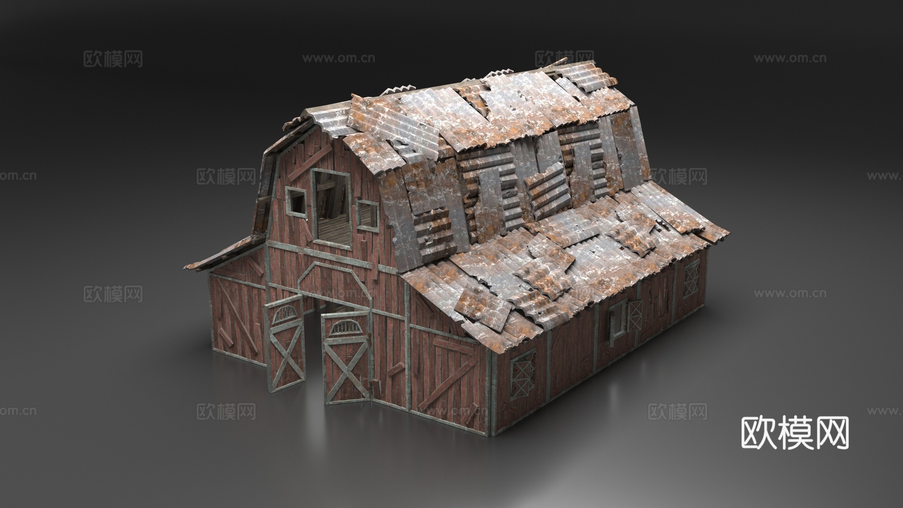 破旧的马厩3d模型