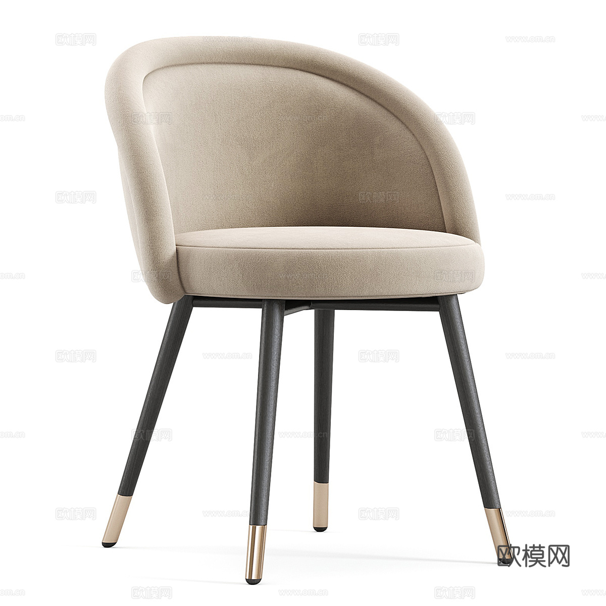 新中式轻奢 Chloe 餐椅3d模型