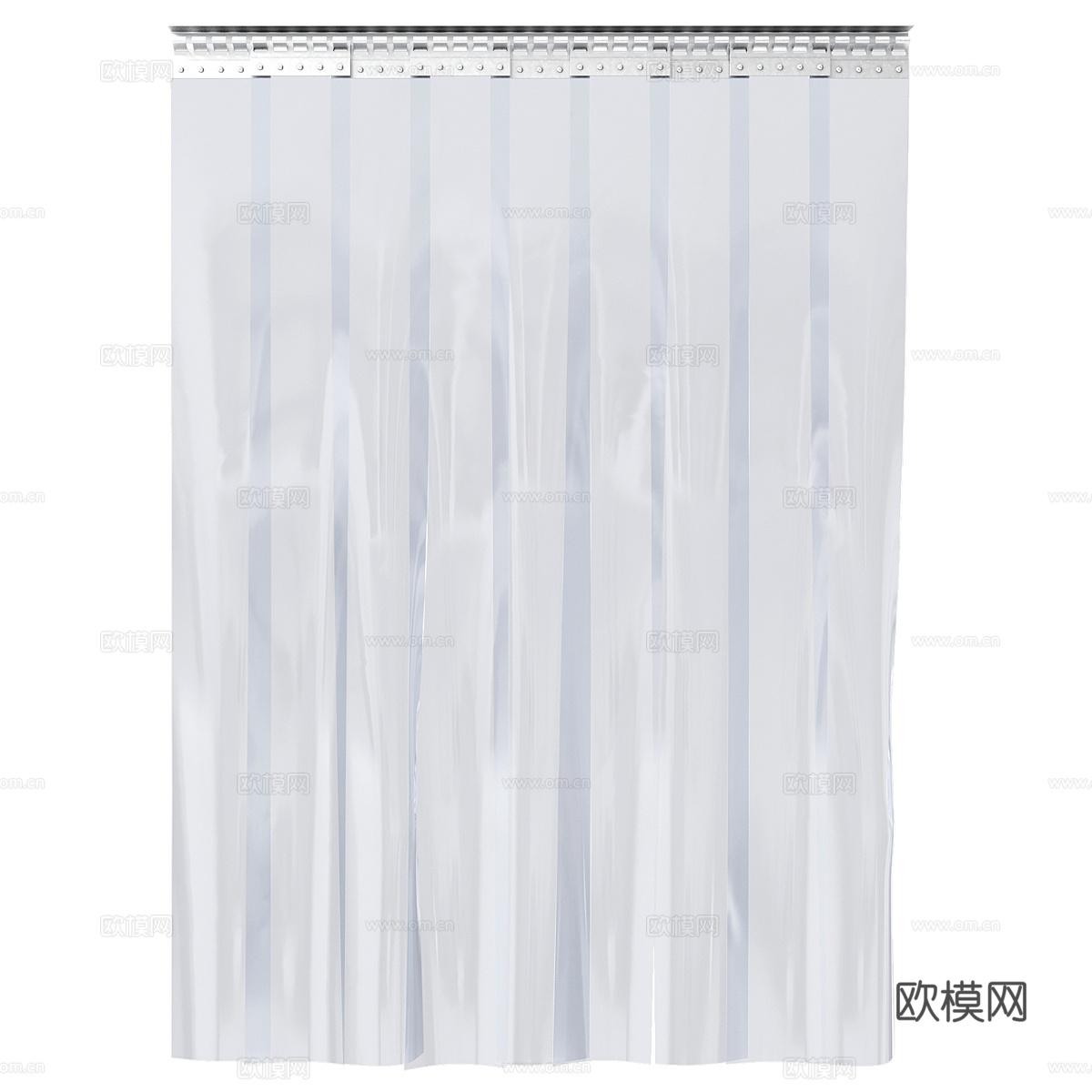 现代 PVC 条形窗帘3d模型