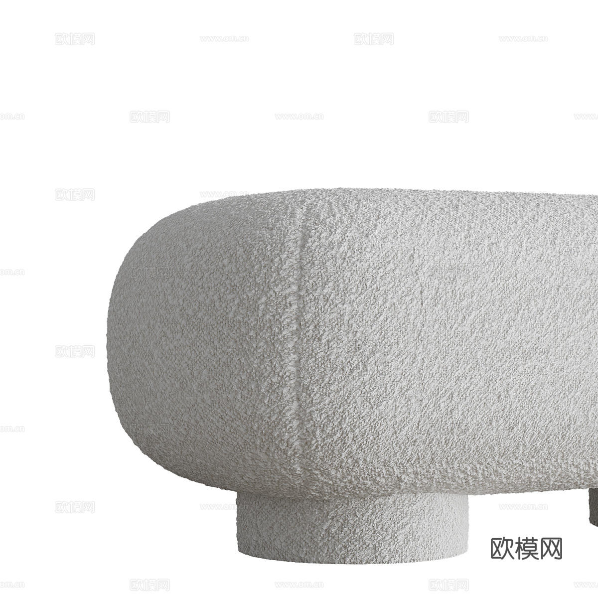 现代奶油风 Koto 长凳3d模型