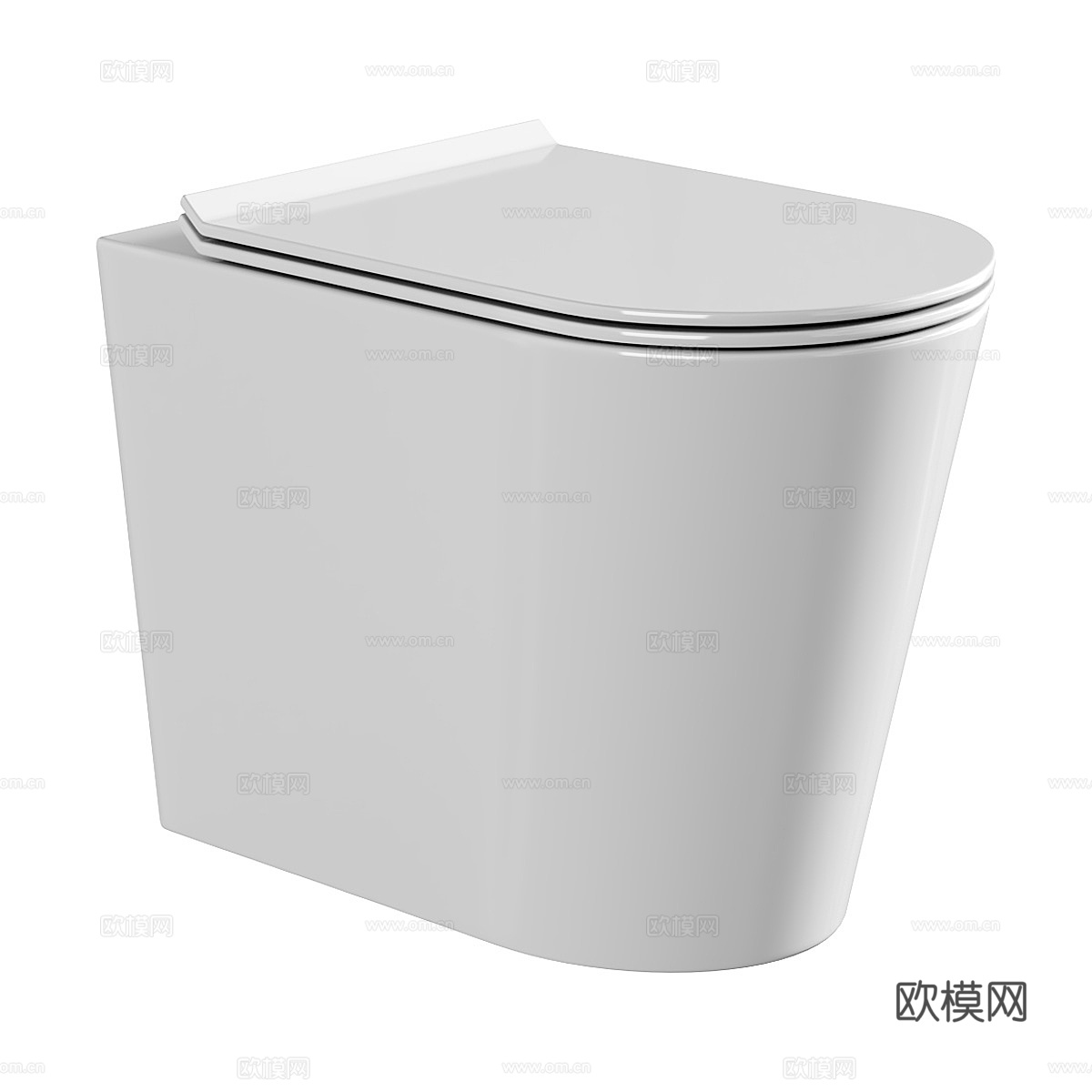 现代意式极简马桶3d模型