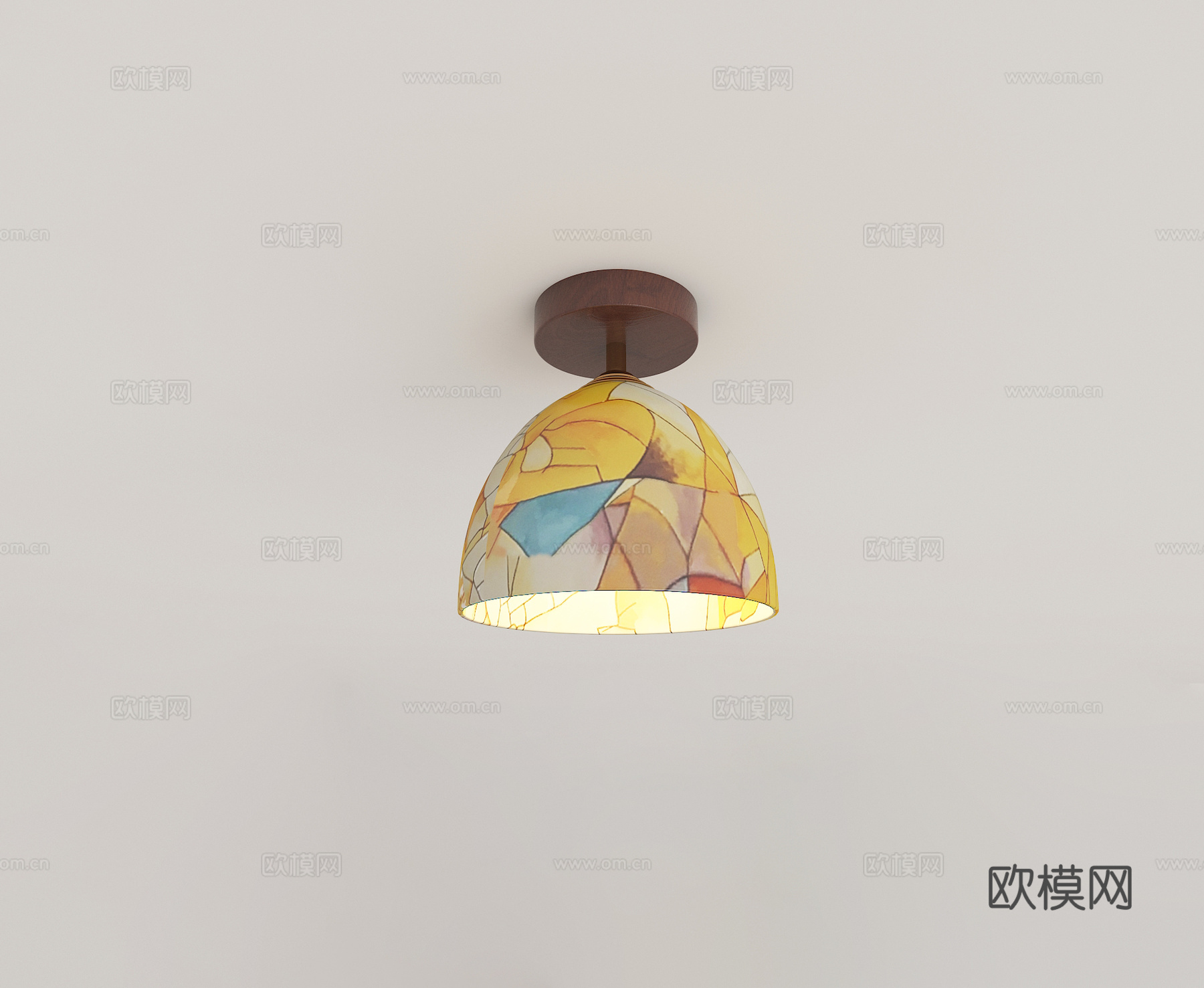 现代复古过道灯3d模型