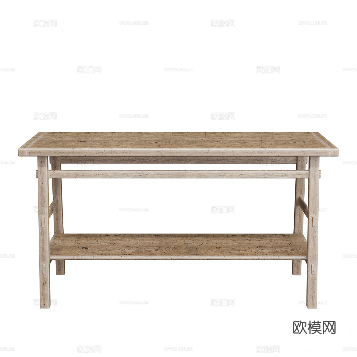 新中式侘寂实木端景台3d模型
