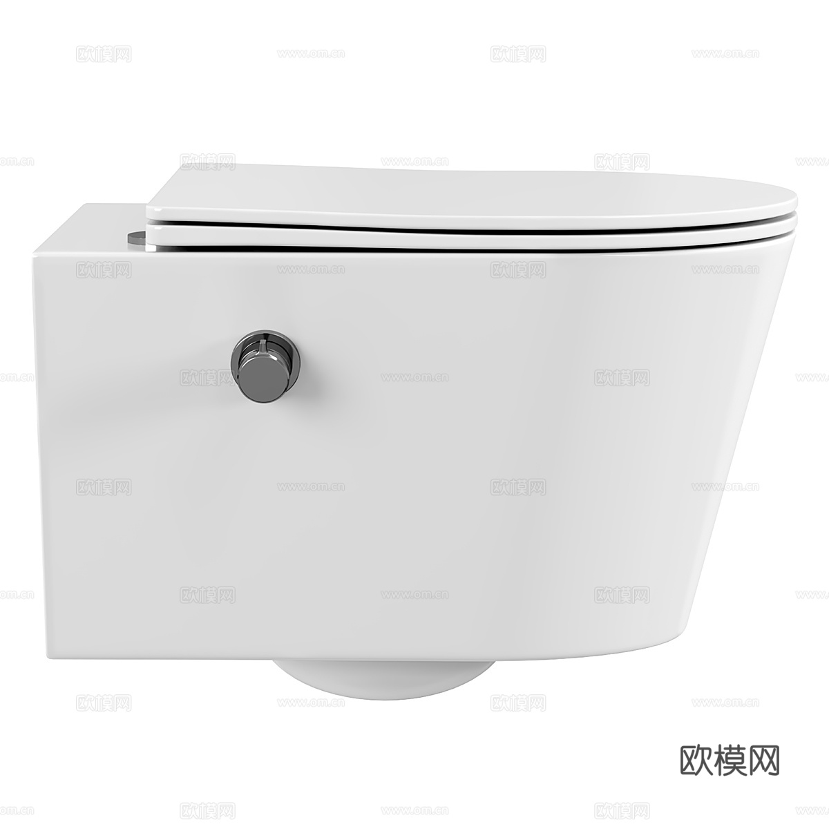 现代壁挂式马桶3d模型
