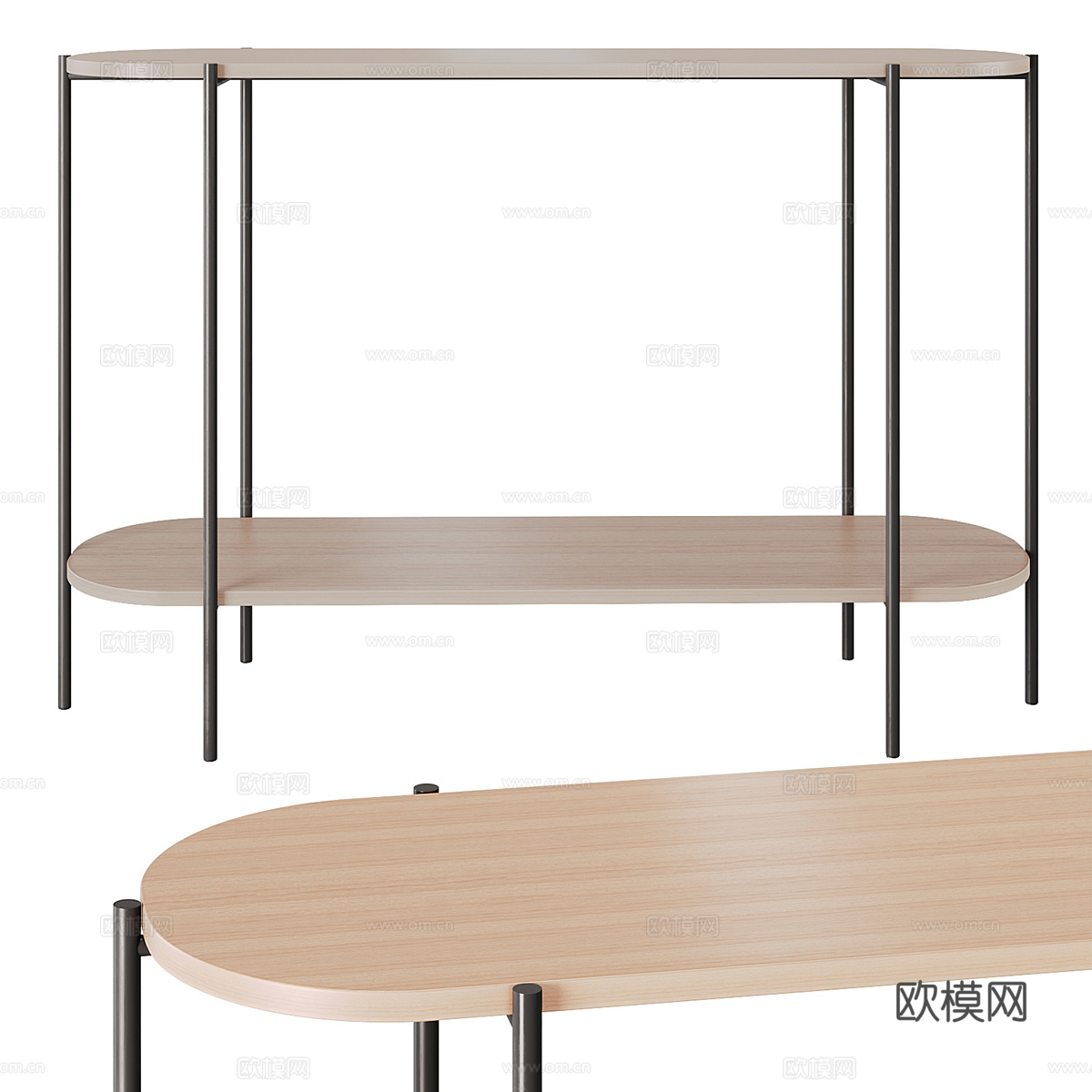 现代极简端景台 玄关桌3d模型