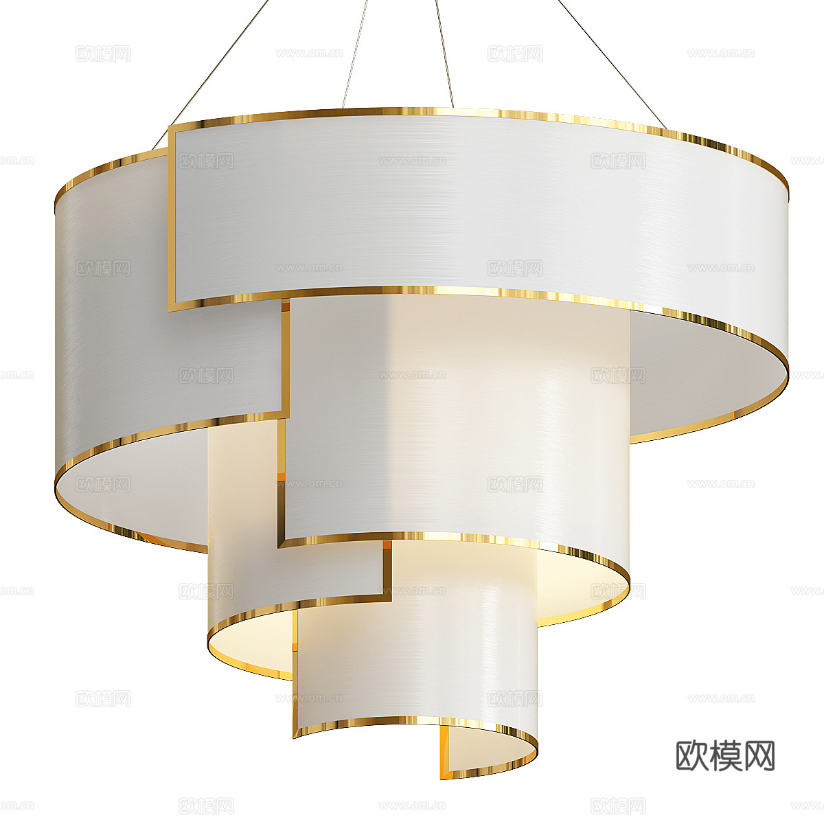 新中式轻奢装饰吊灯3d模型