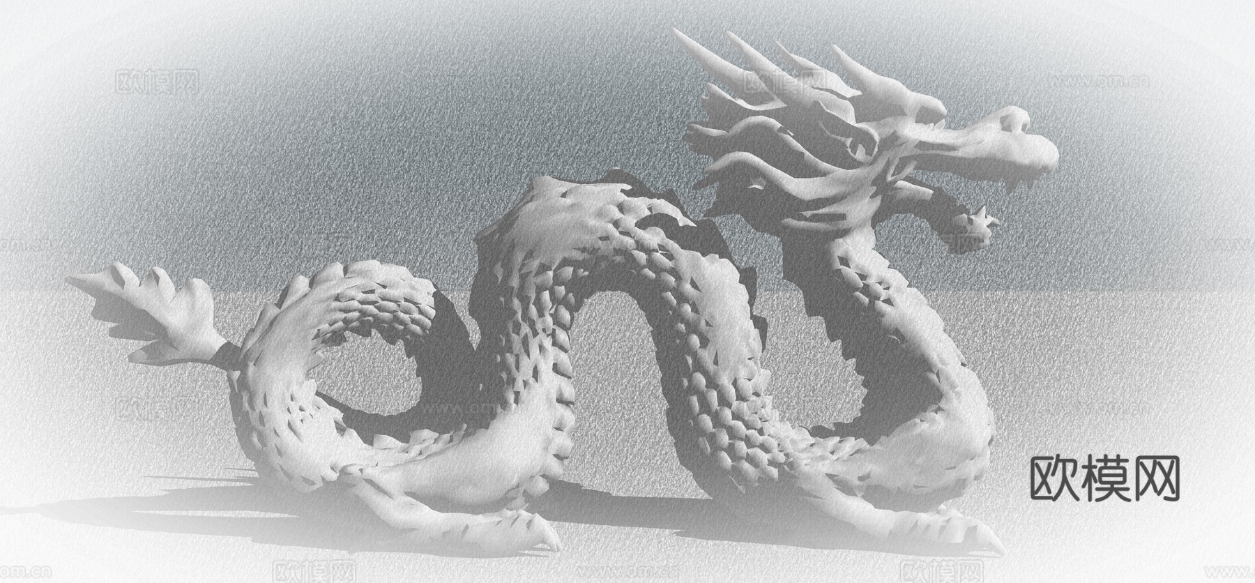 现代雕塑小品龙su模型