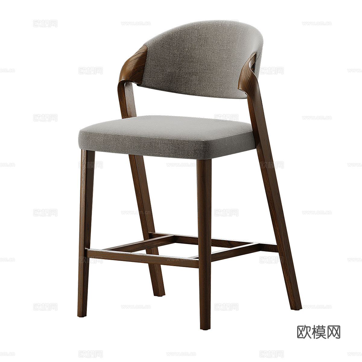 新中式 VALPIN 吧台椅3d模型