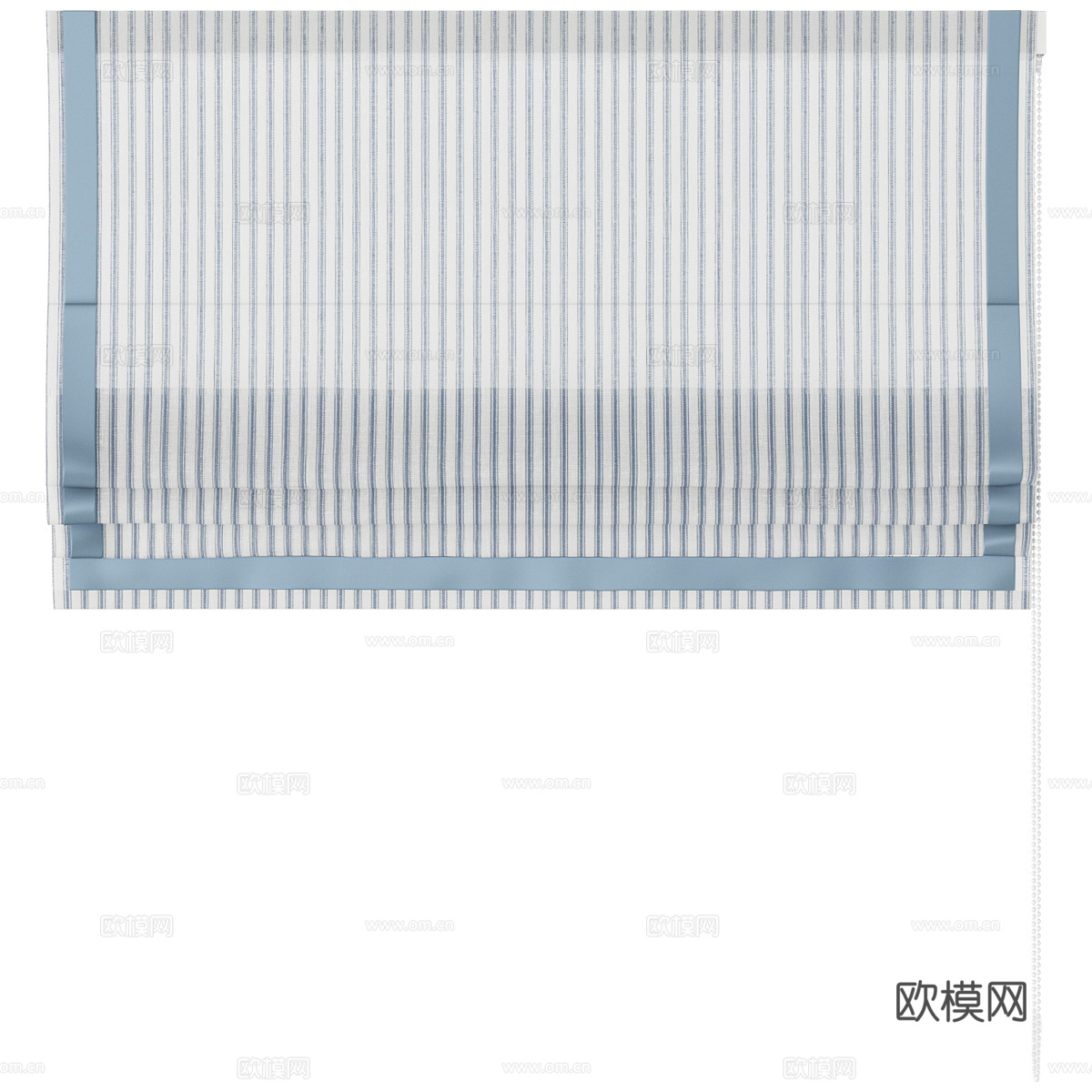 新中式罗马帘3d模型