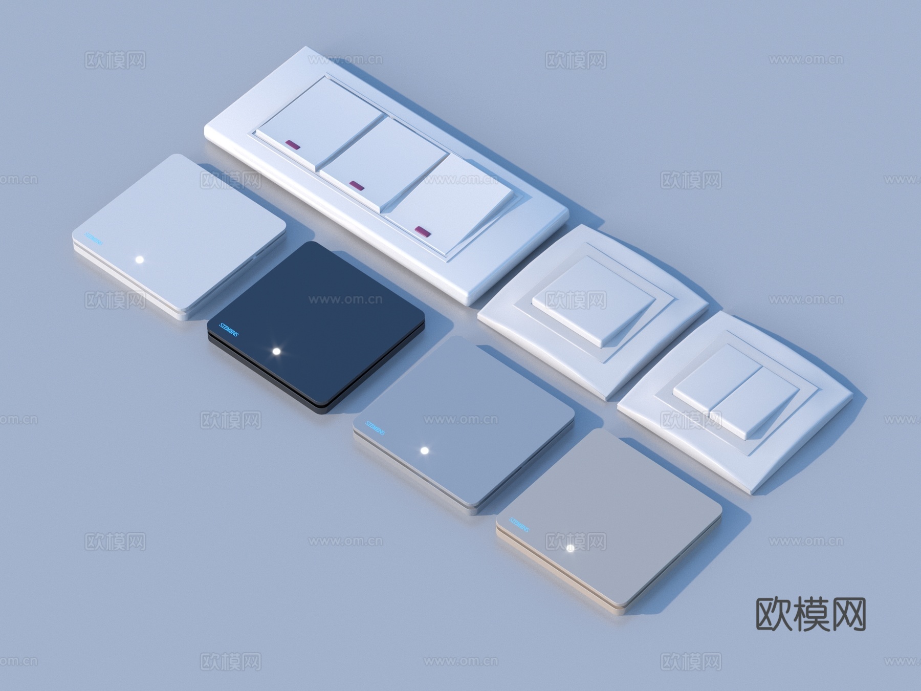 开关 插座 五金件3d模型