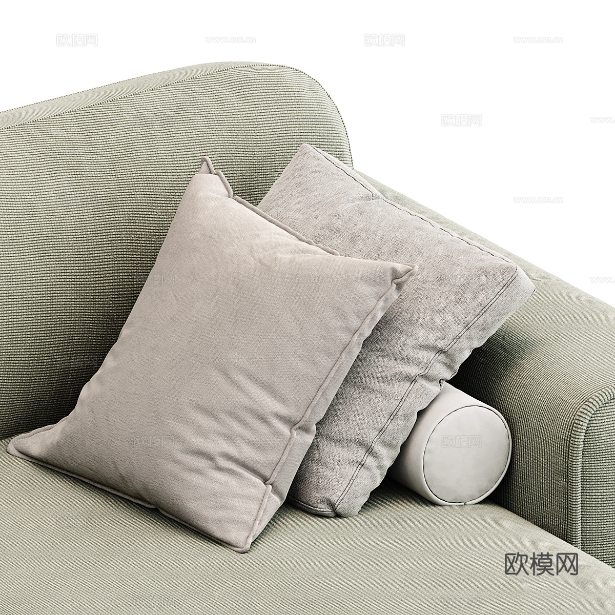现代奶油风 Viena 布艺转角沙发3d模型