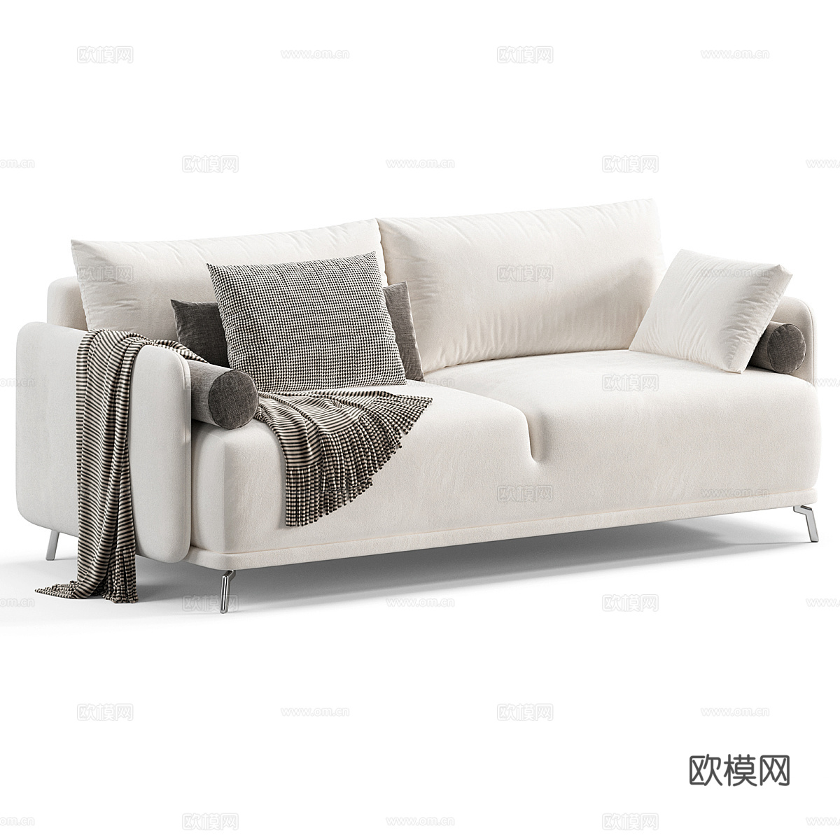 现代奶油风 Archi 布艺休闲沙发3d模型