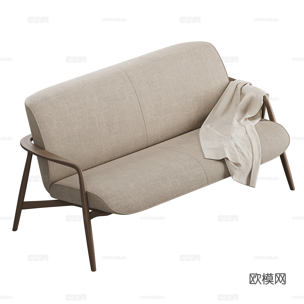 新中式 Bowie 休闲沙发3d模型
