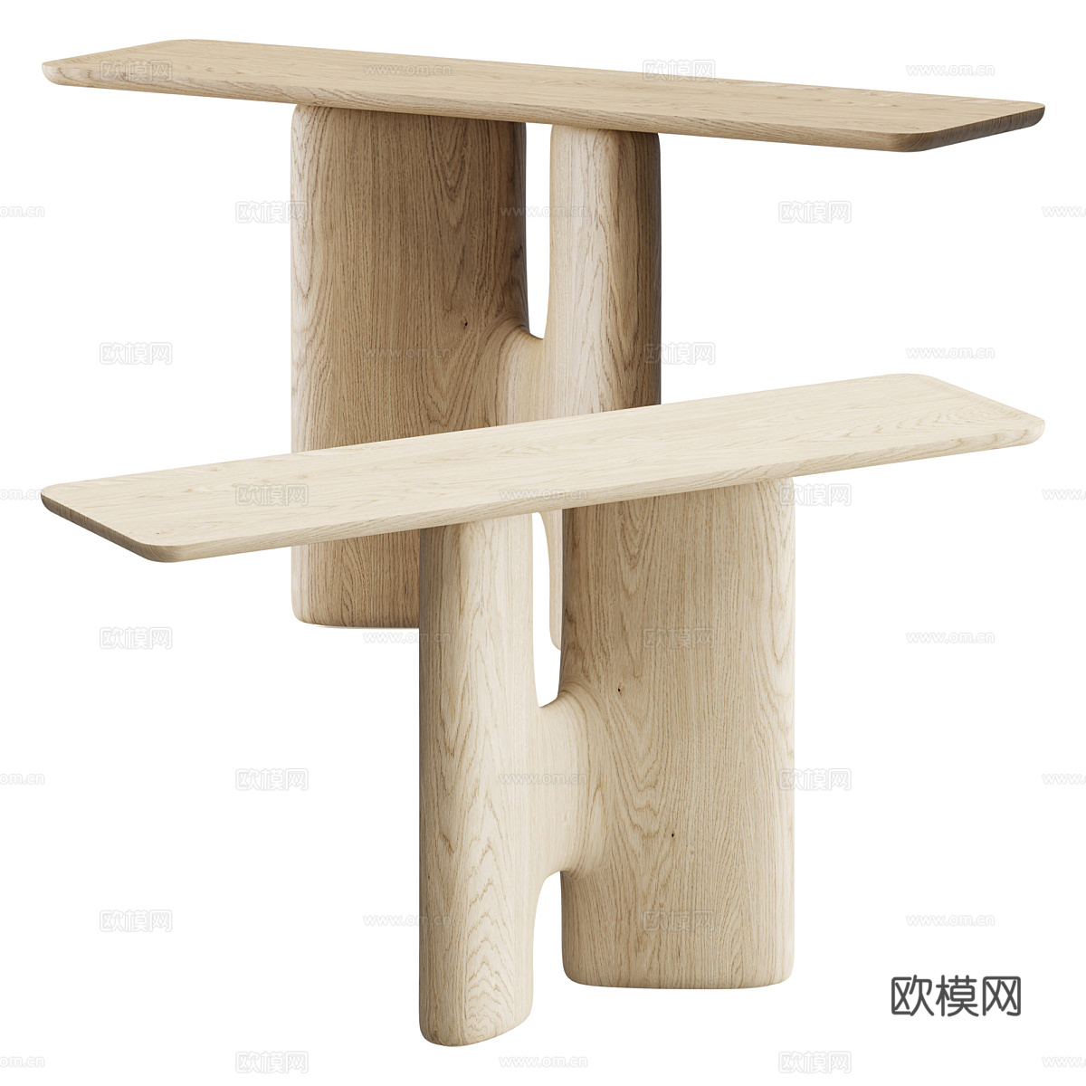 新中式侘寂玄关桌 端景台3d模型