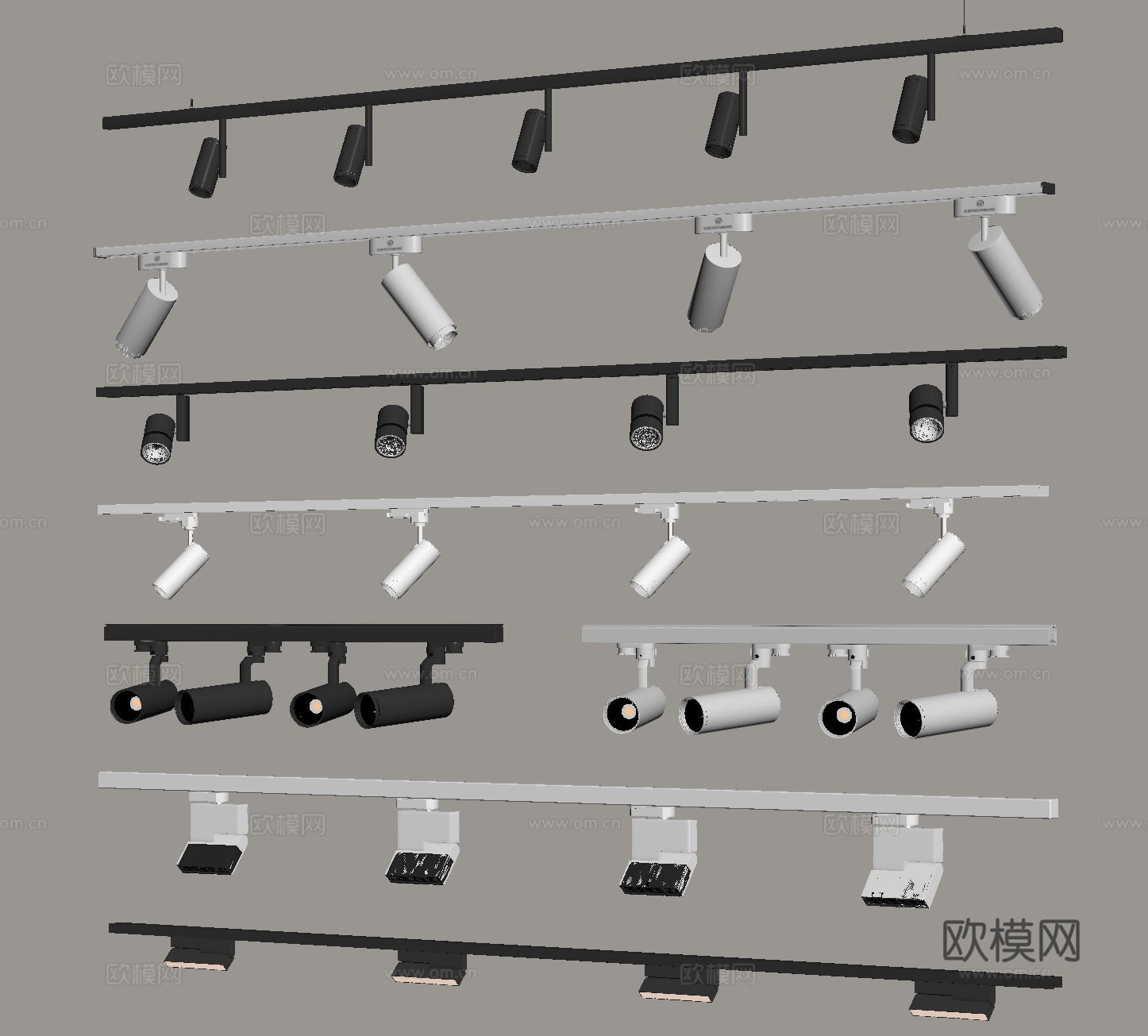 筒灯 射灯 轨道射灯su模型