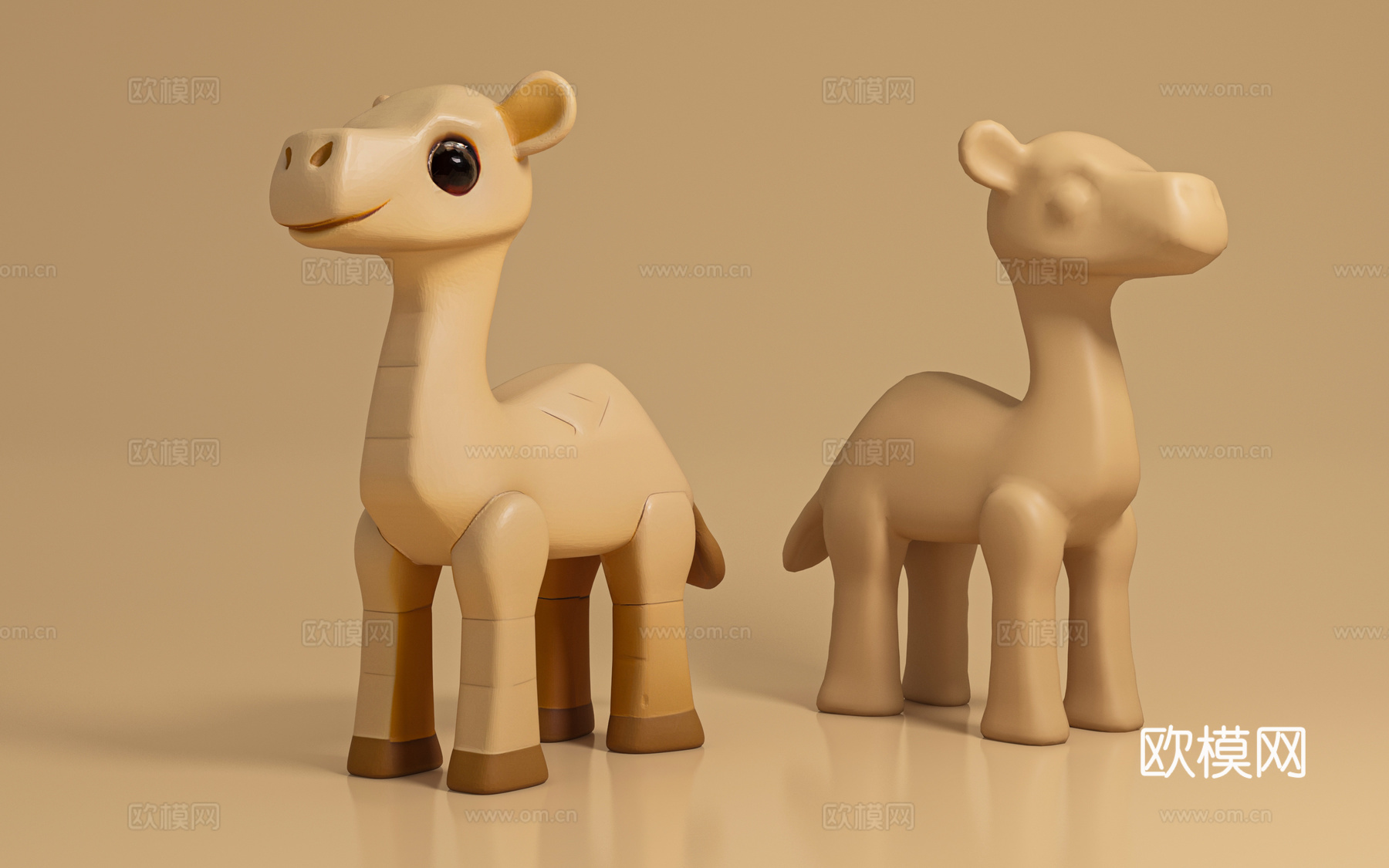 骆驼 动物 沙漠 摆件 饰品 手办 卡通 创意 装饰 艺术装3d模型
