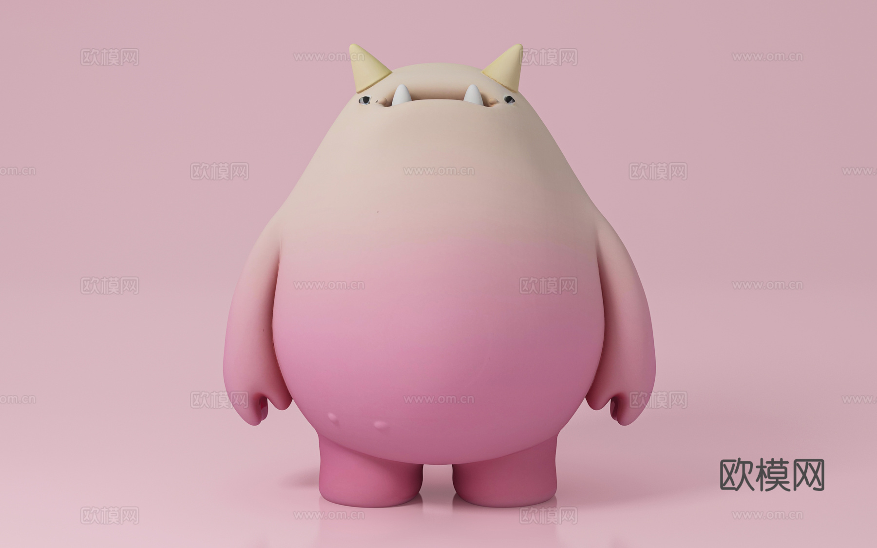 小怪兽 卡通形象 动漫 手办 摆件 道具 打印 AI 美陈3d模型