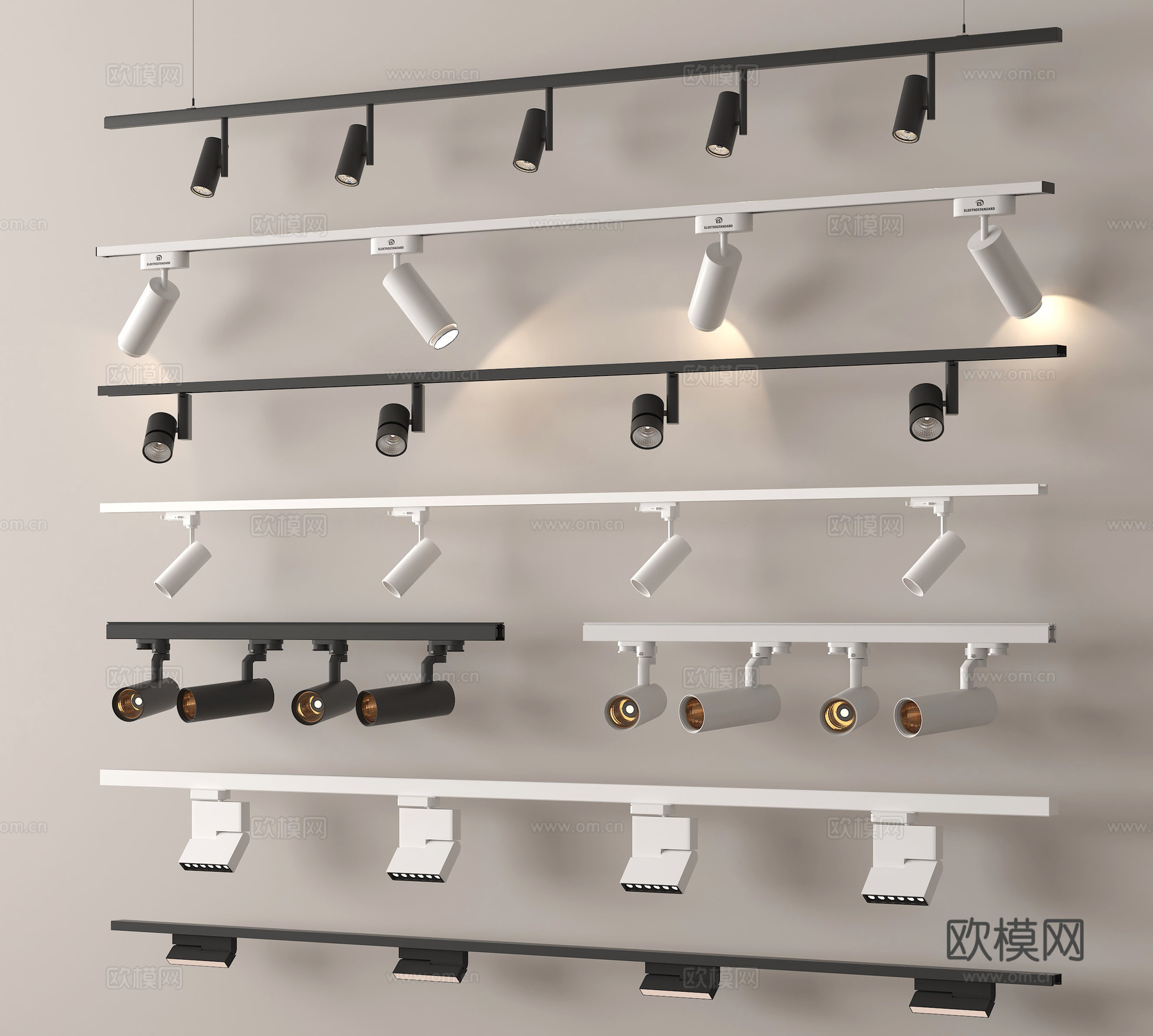 筒灯 射灯 轨道射灯3d模型