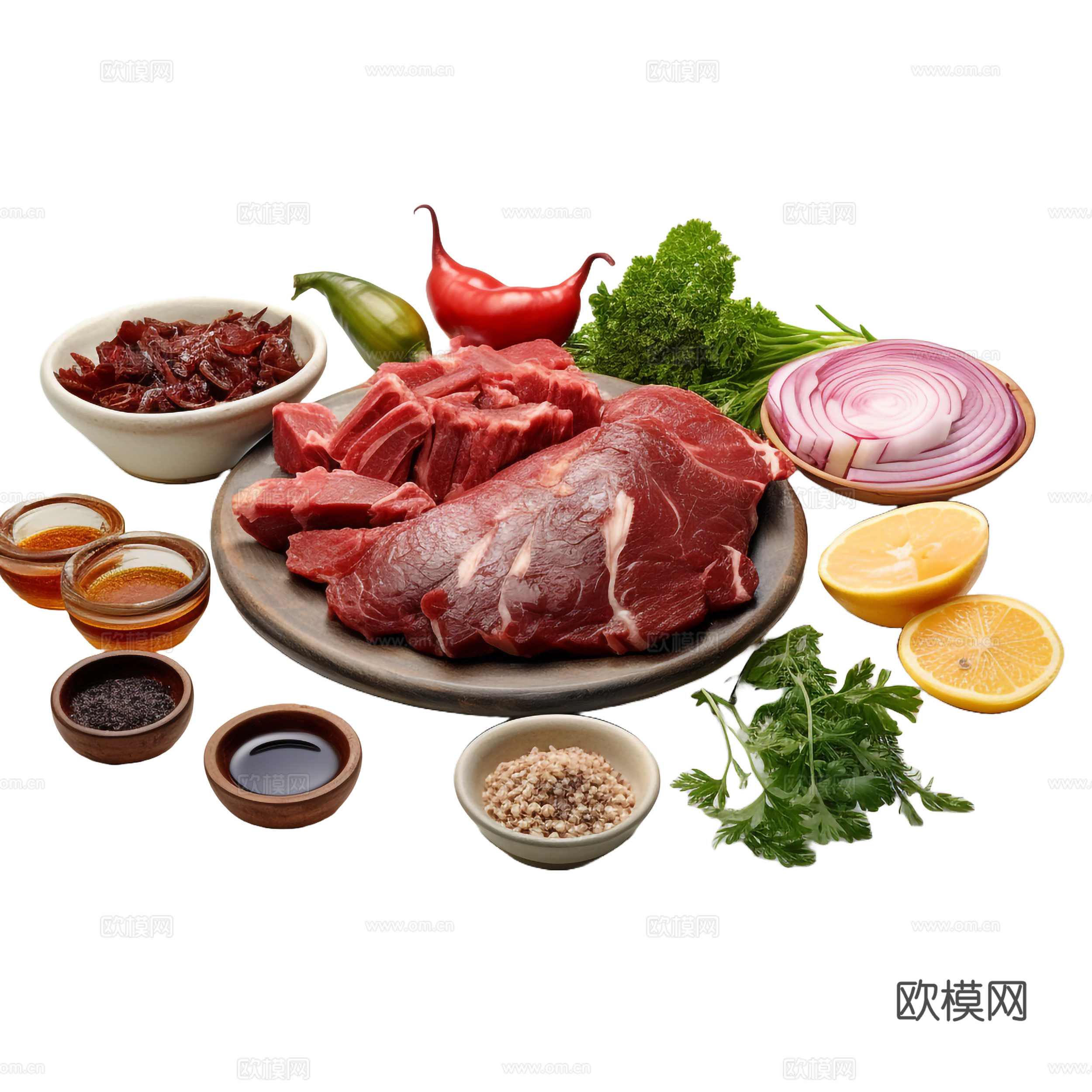 免抠牛排 烤牛排烤牛肉 羊排 扇子骨 烧烤 生牛肉
