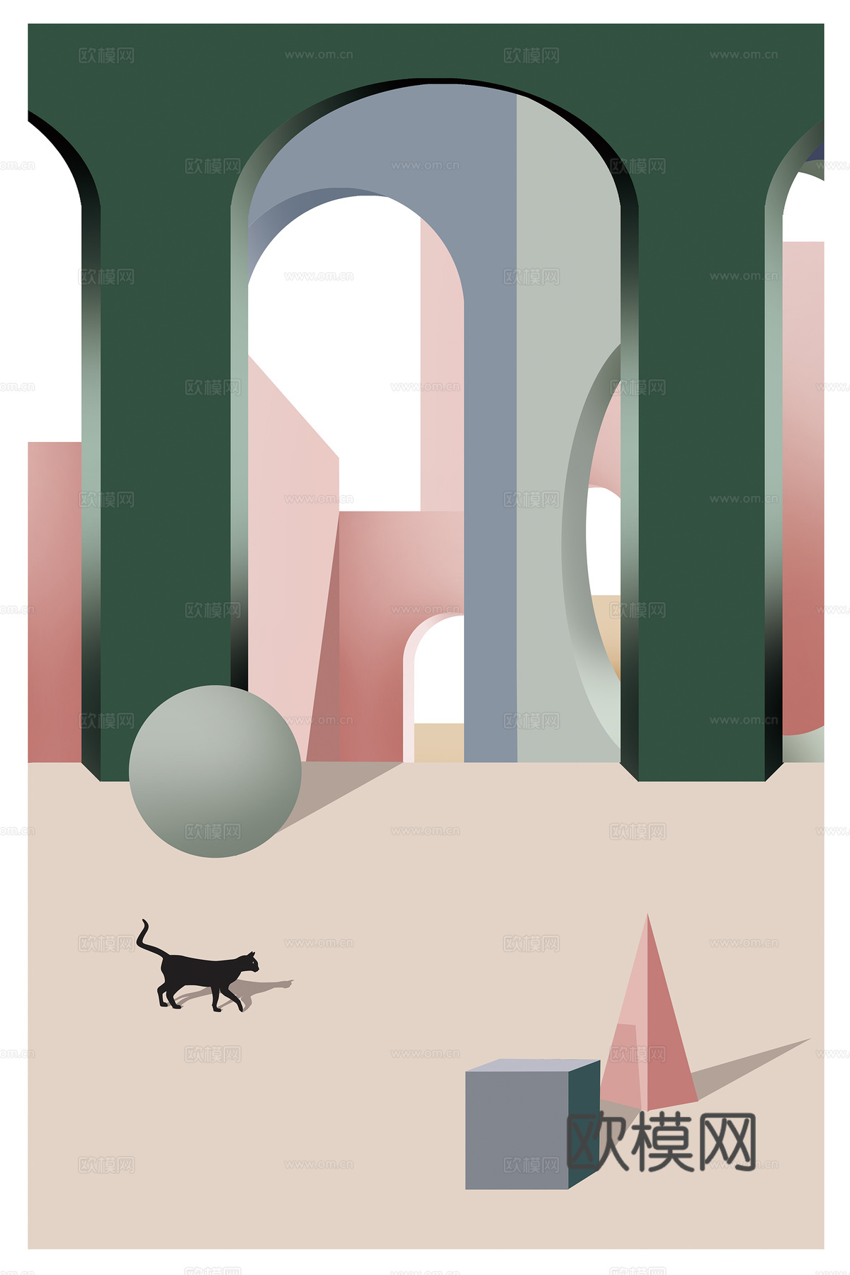 现代简约艺术装饰画挂画高清下载