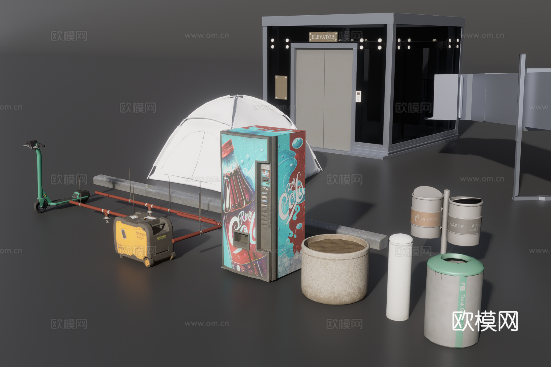 机场公共设施3d模型