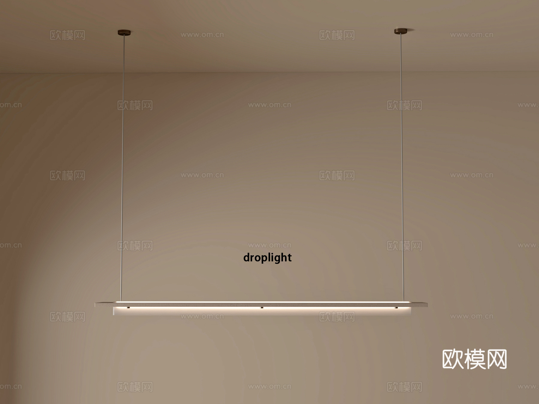 现代吊灯 长条灯 餐厅吊灯3d模型