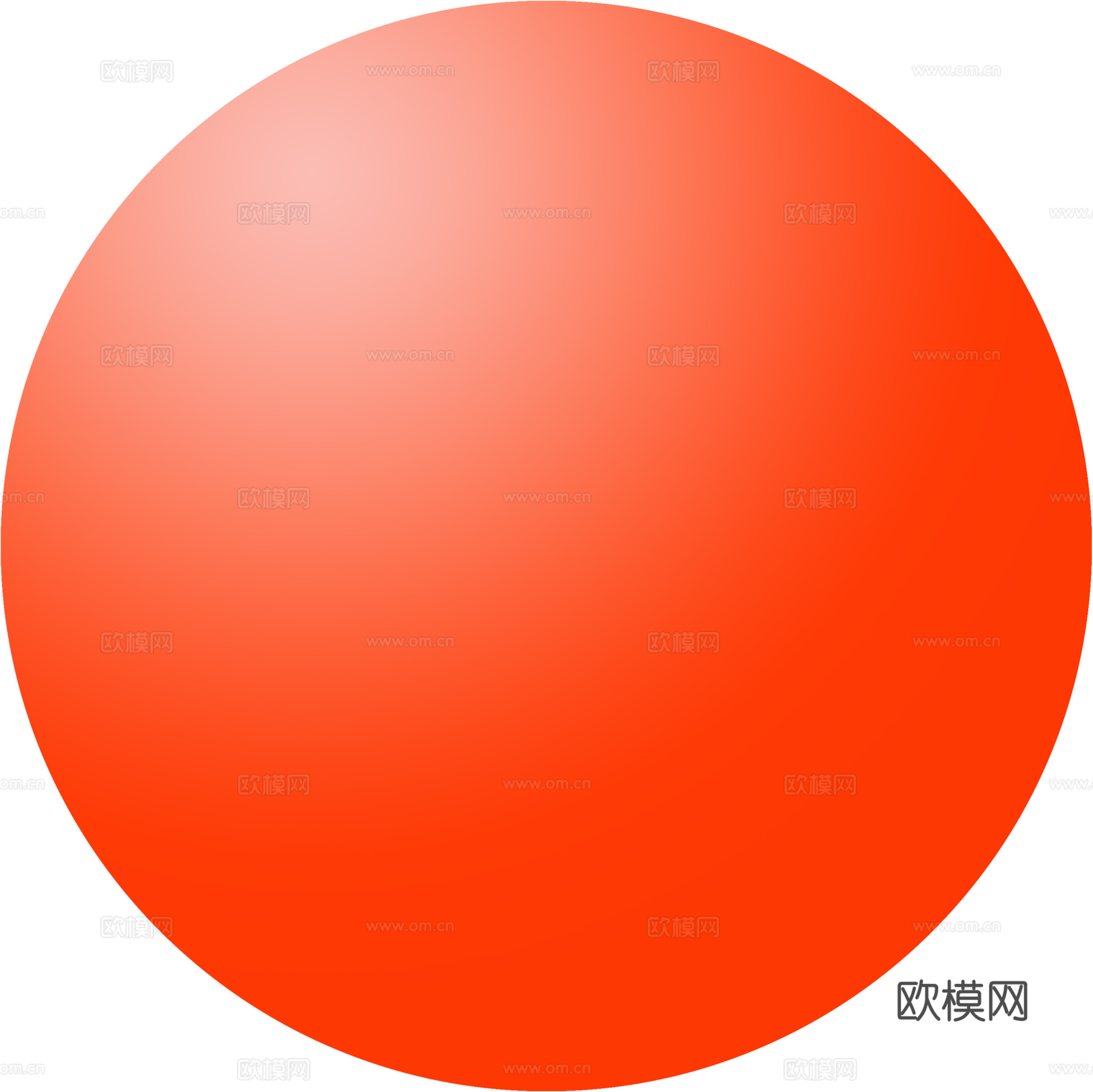 红日 立体 渐变 贴图
