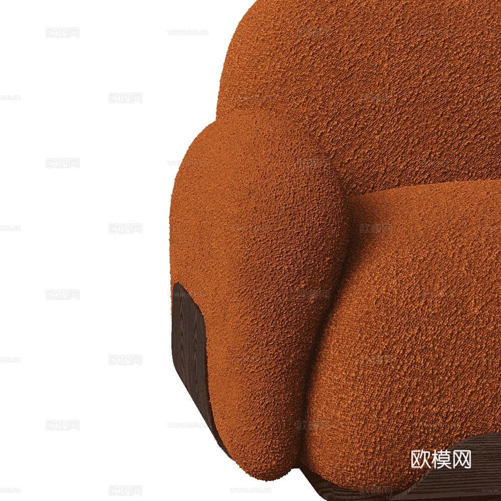 Carpanese 现代简约休闲椅 扶手椅 单人沙发 布艺休su模型