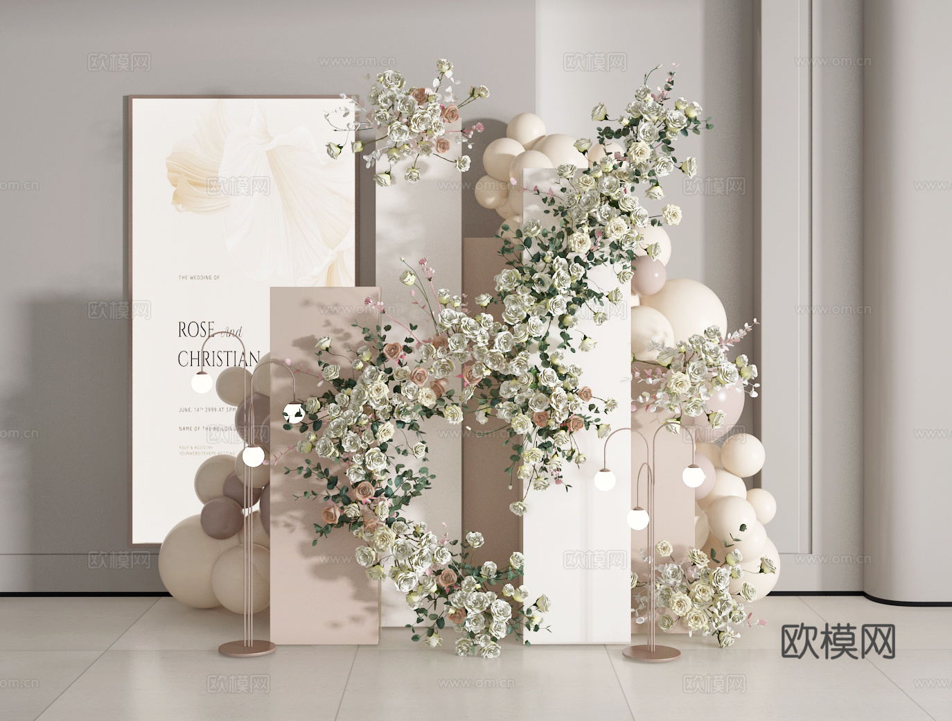 花艺美陈3d模型