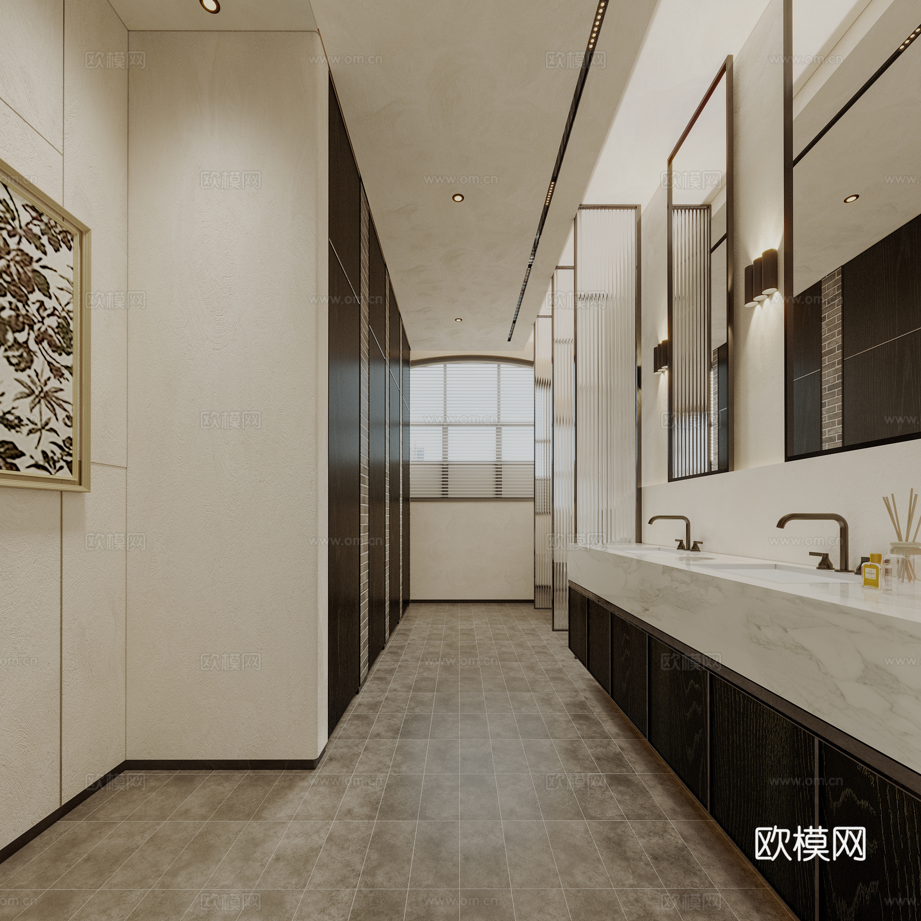 卫生间3d模型下载（渲染图2）