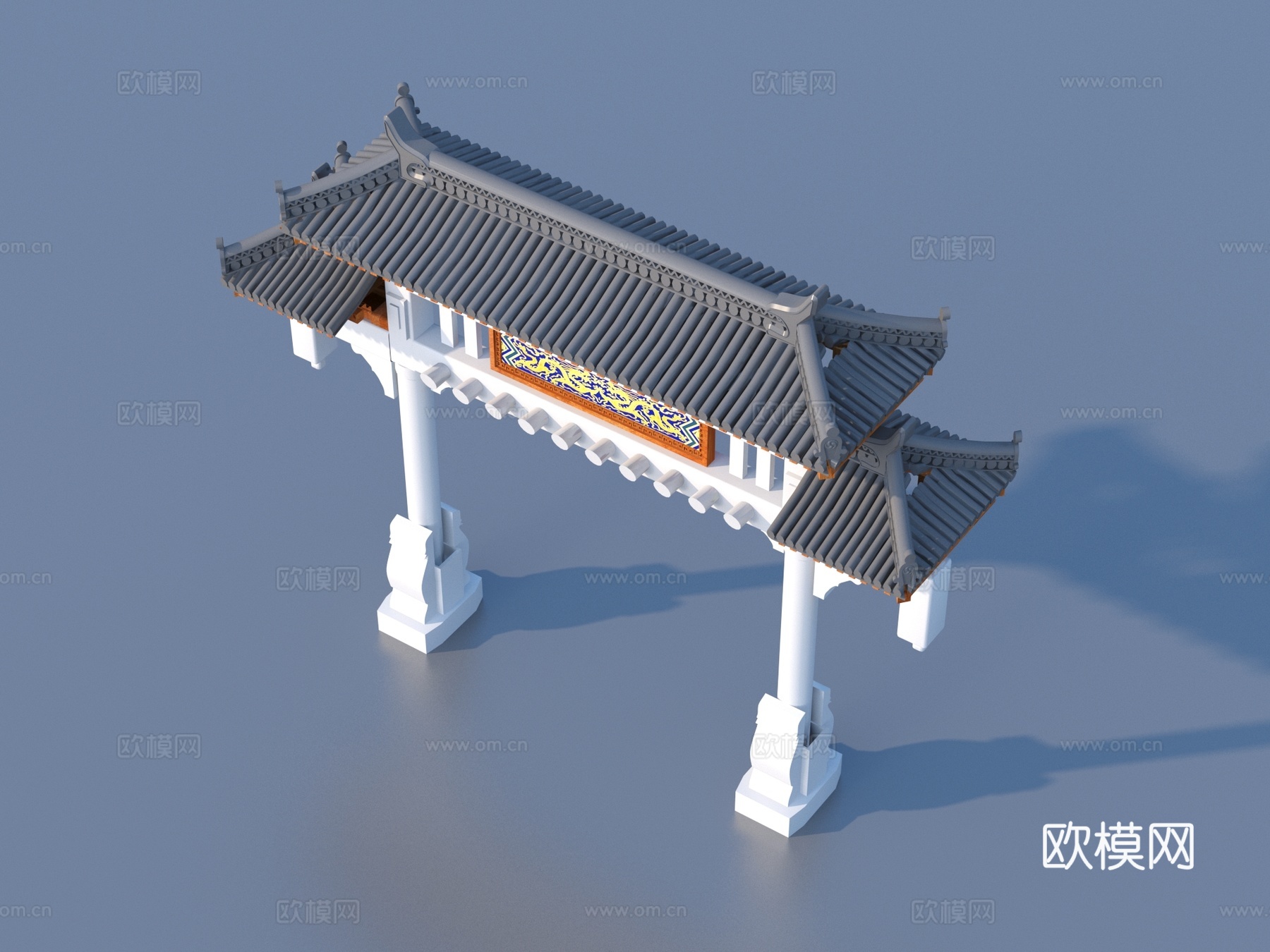 牌坊 古代牌坊 大门 入口3d模型
