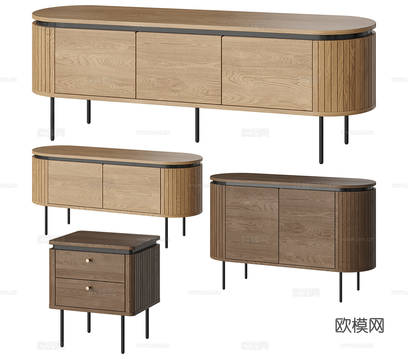 柜子组合 实木柜子 边柜 玄关柜 电视柜 床头柜 储物柜 储3d模型