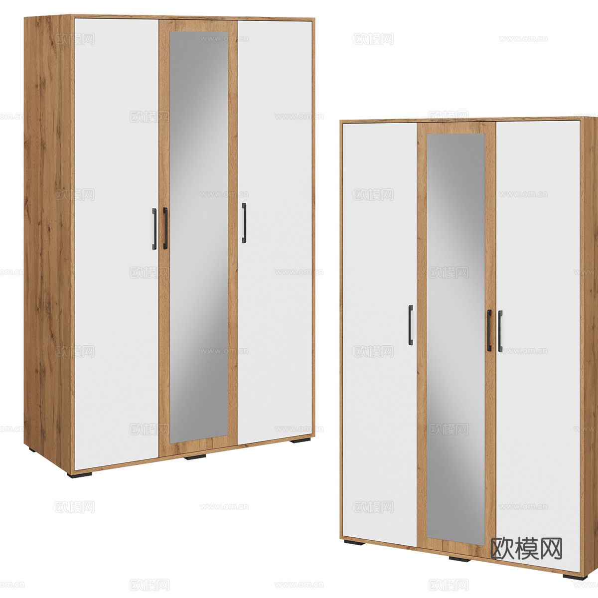 北欧简约衣柜 衣柜 简约衣柜 装饰衣柜 木质柜子3d模型