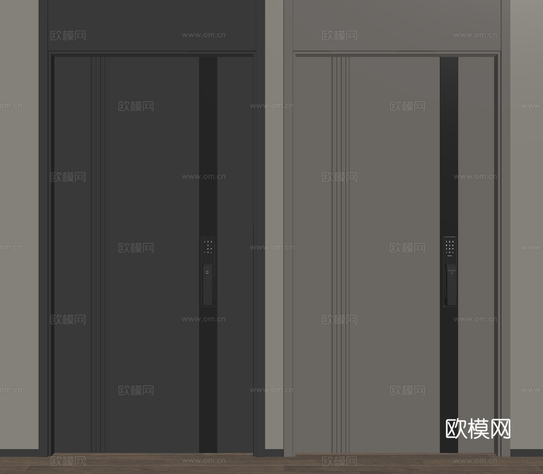 进户门 防盗门 入户门 通顶门su模型