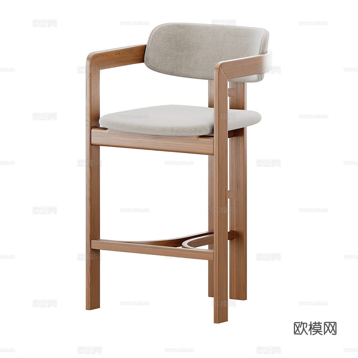 北欧简约吧凳  吧椅 凳子 酒吧吧凳3d模型