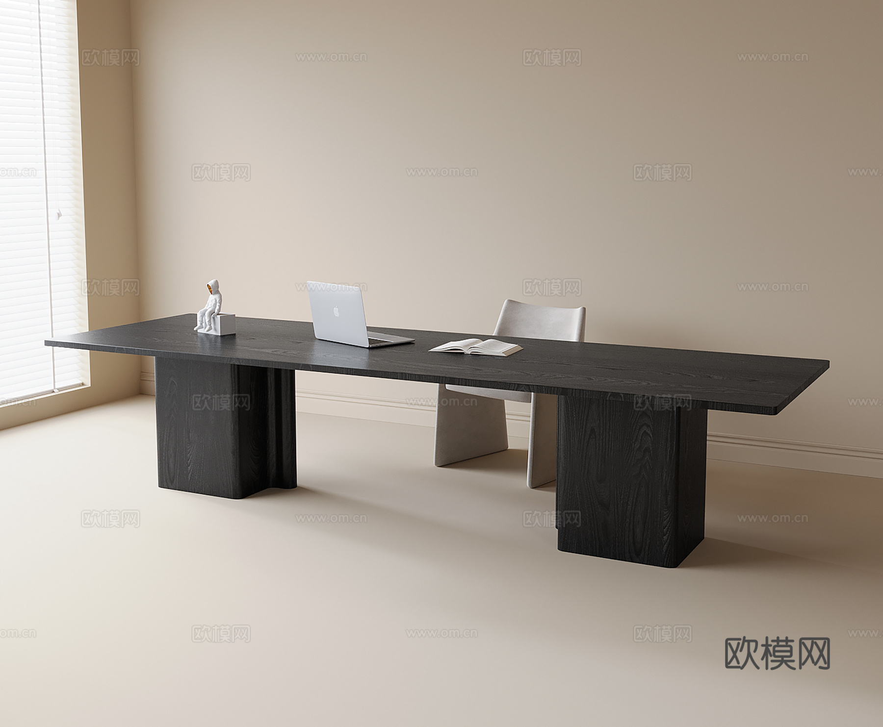 现代书桌椅 书桌3d模型