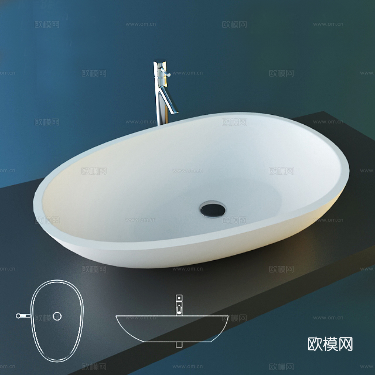 拉卡瓦水槽3d模型