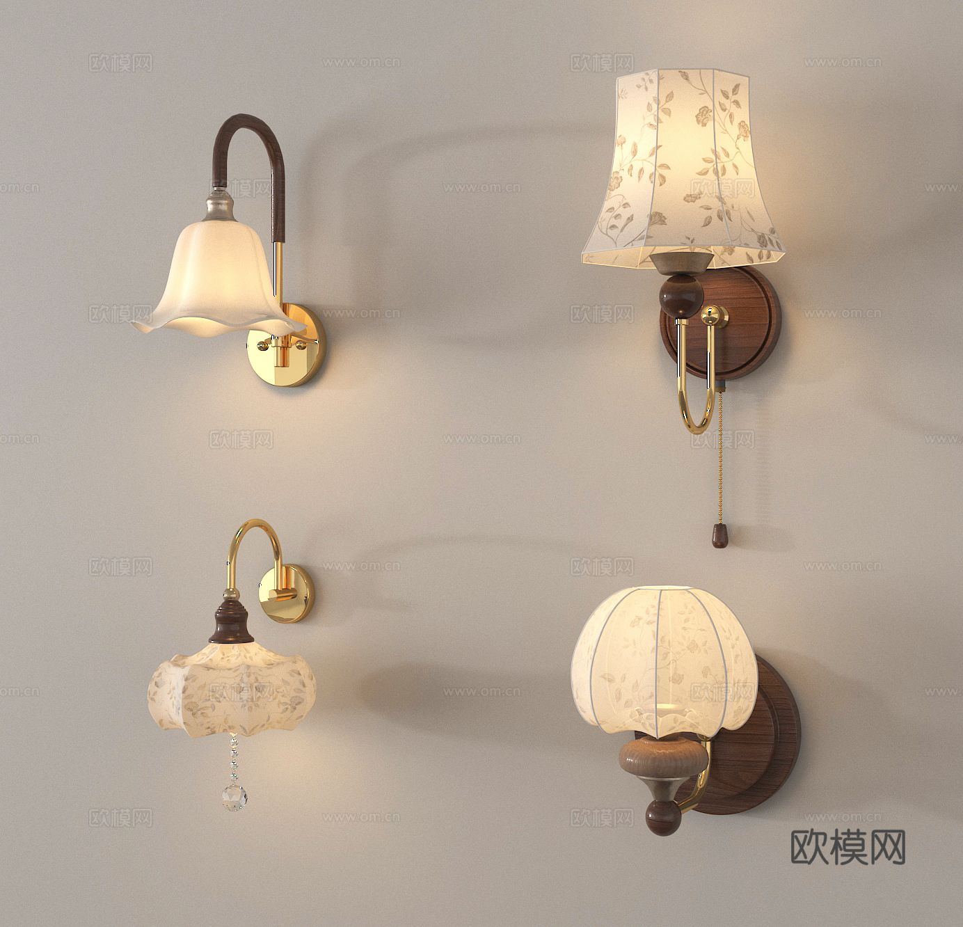壁灯3d模型下载