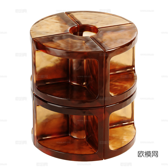 现代意式极简 Mano 块状雕塑桌3d模型下载(渲染图2)