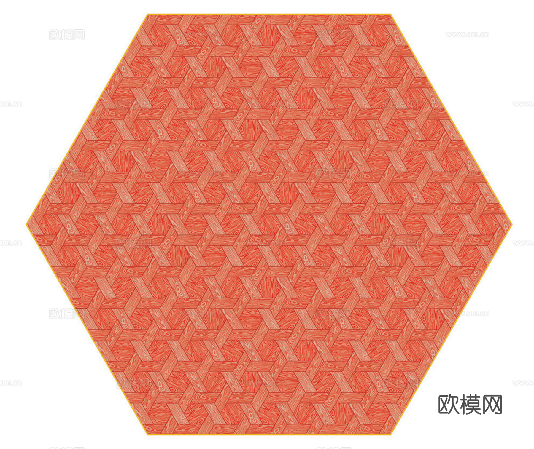 橙色几何地毯