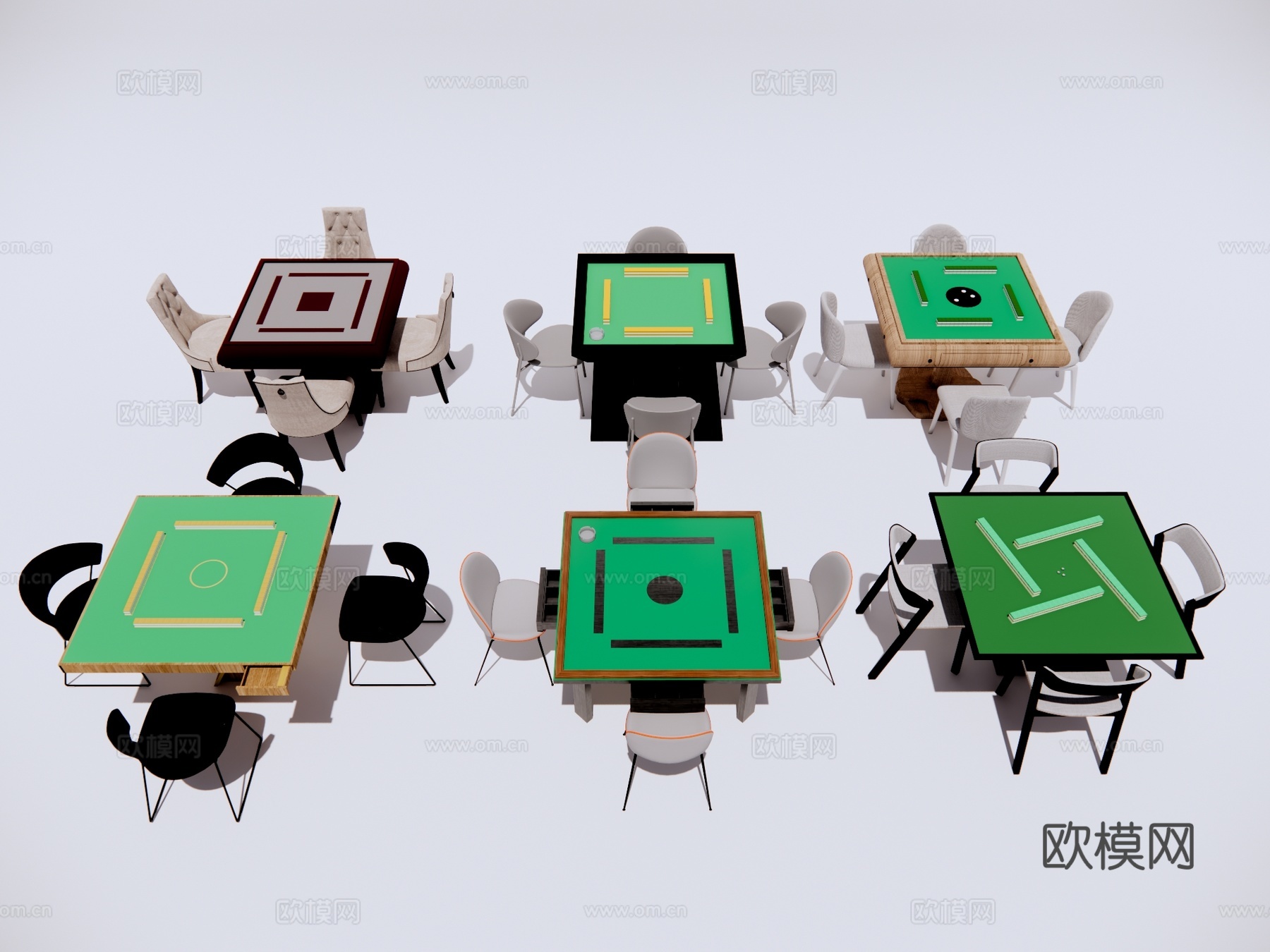 电动麻将桌 桌牌娱乐器材su模型