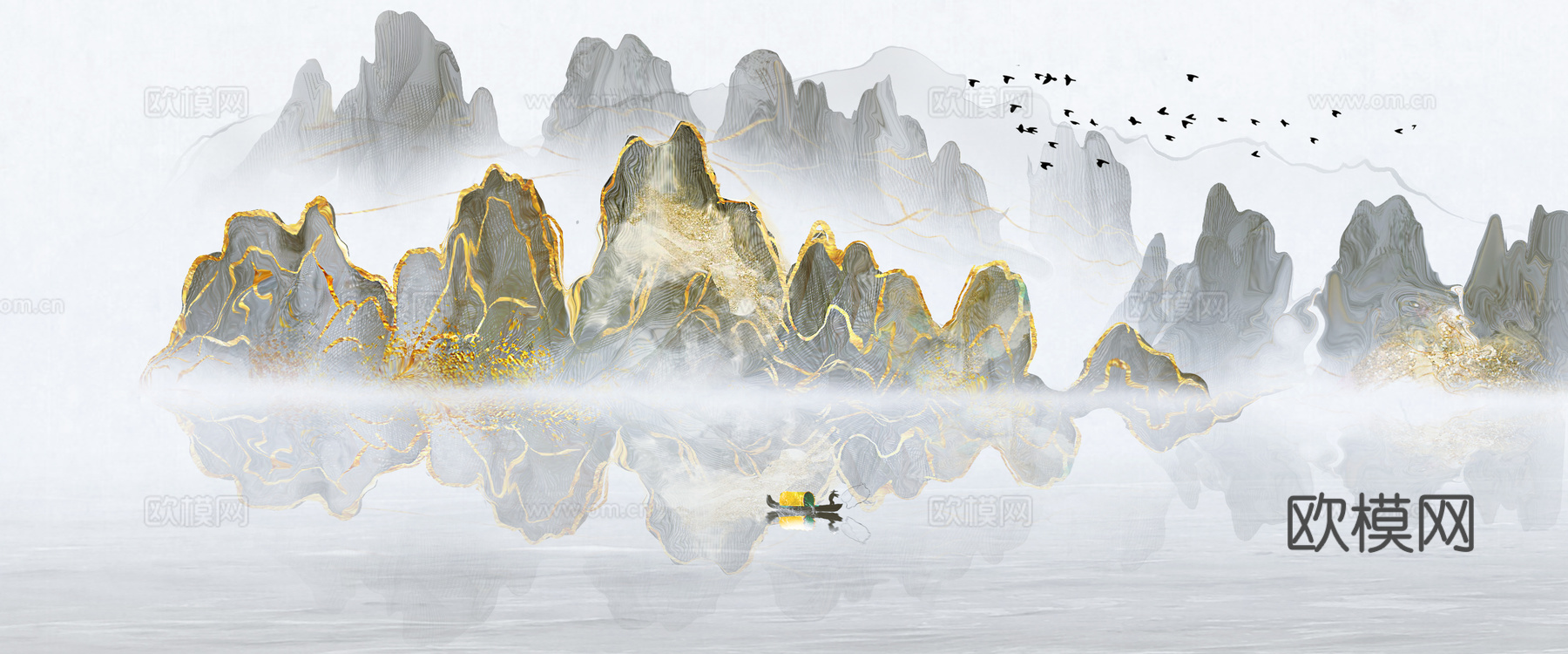 新中式山水装饰画