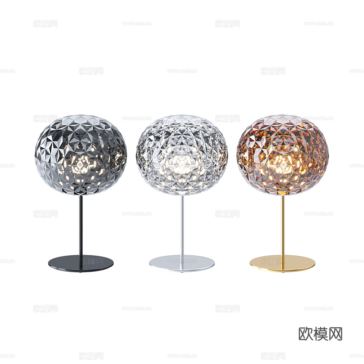 现代轻奢金属台灯3d模型