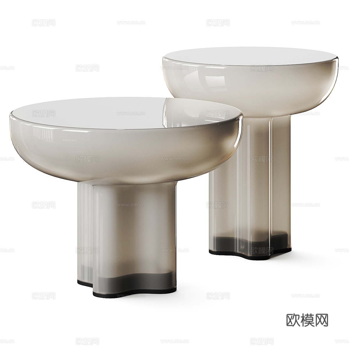 现代意式极简亚克力边几3d模型