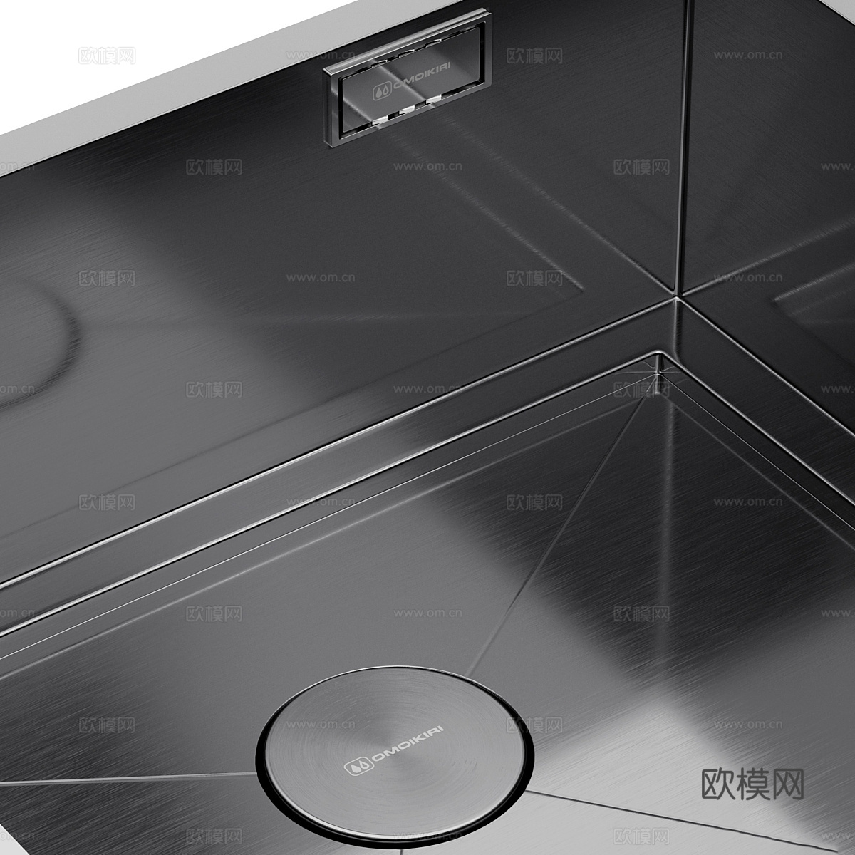 现代意式极简橱柜洗菜盆3d模型