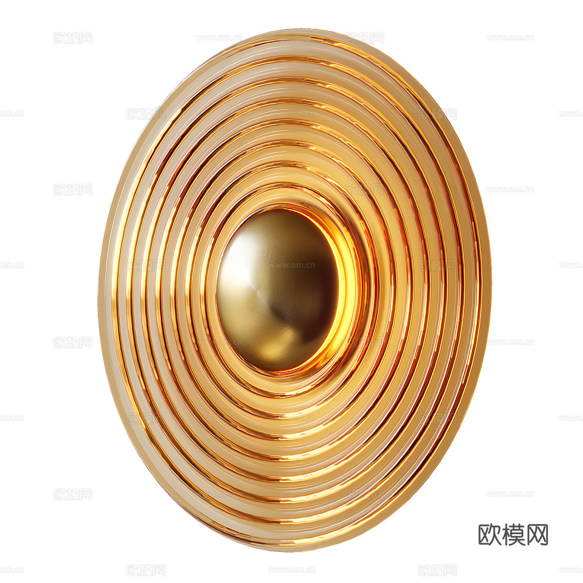 新中式轻奢 Glass Ripple 铜壁灯3d模型
