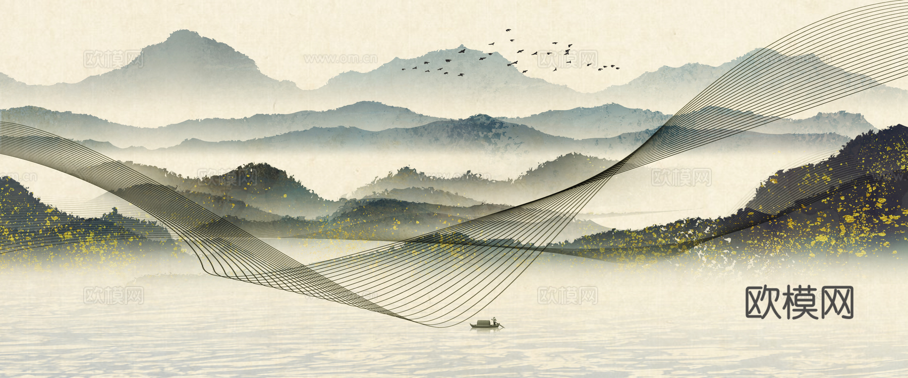 古风山水装饰画