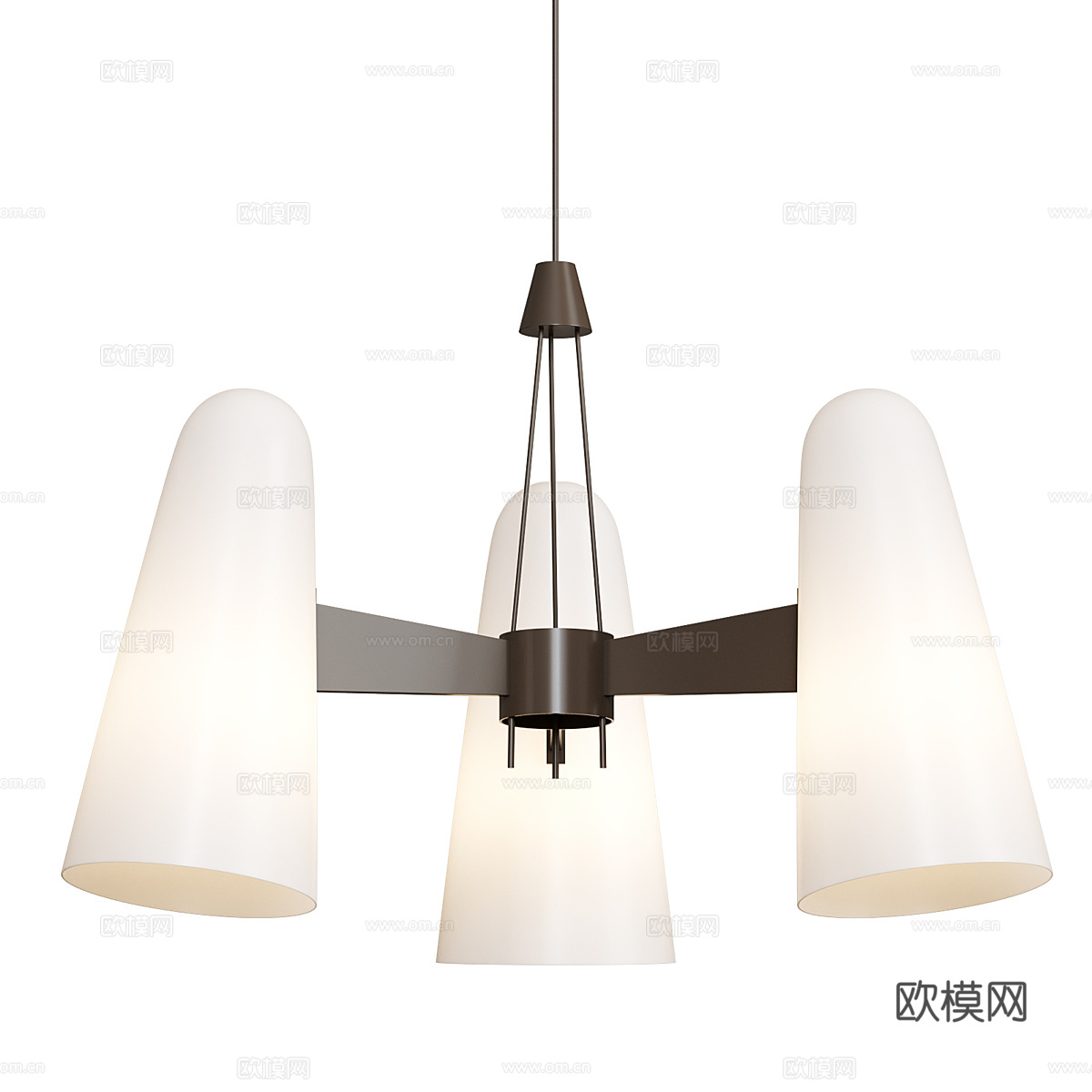 新中式轻奢装饰吊灯3d模型